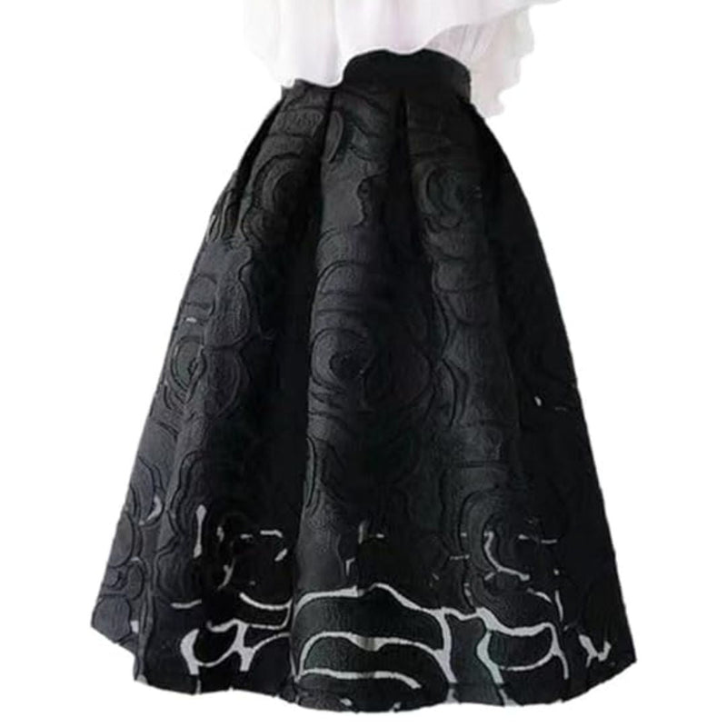 Trachtenrock aus Jacquard mit hoher Taille – Sophia