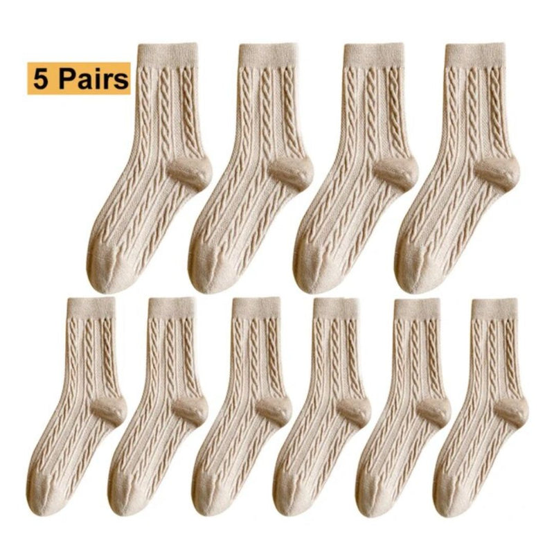 Set aus 5 Paar warme Kaschmir-Trachtensocken – Theresa
