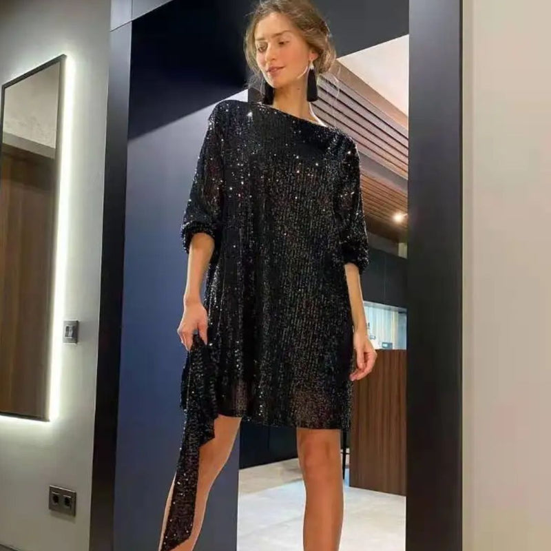 Glitzerndes Abendkleid mit Eleganz und Komfort – Louise