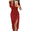 Schulterfreies Kleid mit Sternenmuster & eleganter Passform – Celestia