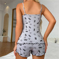 Satiniertes Damen Nachthemd Set mit Spitze – Lena