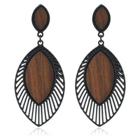 Holz Tropfen Ohrringe Boho Chic Schmuck – Lena