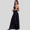 Schulterfreies Maxi-Kleid aus Spitze mit Schnürung – Eleonora