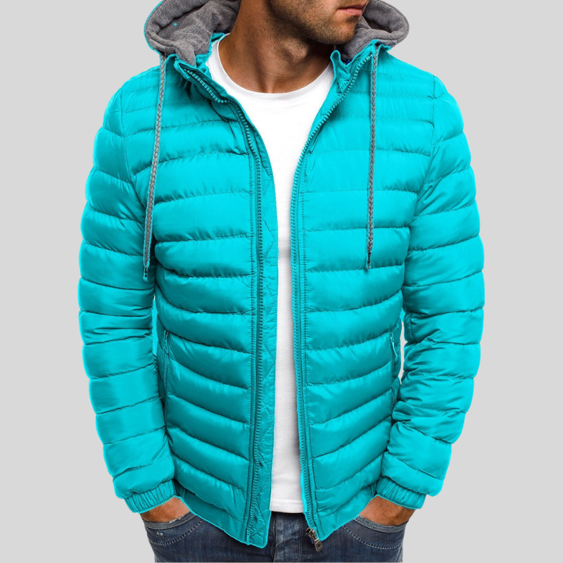 Warm gefütterte Winterjacke mit Kapuze für Herren – Emil