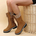 Stylische Winterstiefel mit Plüsch und Plateausohle – Katharina