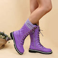Stylische Winterstiefel mit Plüsch und Plateausohle – Katharina