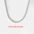 Glitzerndes Tennis-Halsband aus Edelstahl mit Zirkonia – Lena