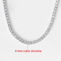 Glitzerndes Tennis-Halsband aus Edelstahl mit Zirkonia – Lena