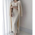 Herbstliches Strickkleid mit Cardigan Set – Sophie