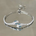 Schlangenarmband mit Zirkonia aus Sterlingsilber – Selene