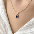 Vintage Edelsteinkette mit Goldbeschichtung – Amara