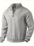 Herren Vintage Pullover Warm Stehkragen mit Reißverschluss - Anton