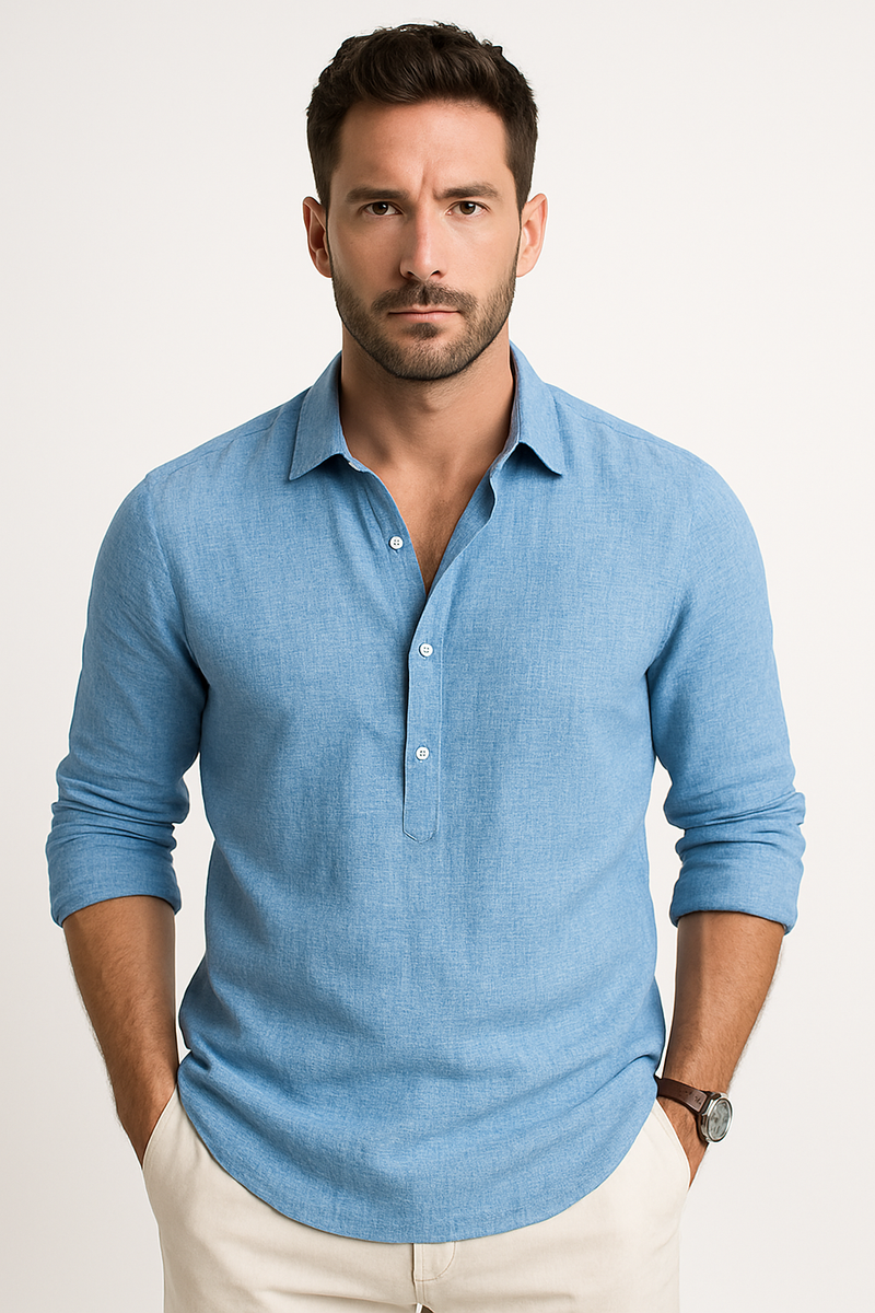 Leinen Freizeithemd Herren Kragen Modern Slim – Jonas