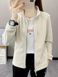 Damen-Fleecejacke mit Slim-Fit & Stehkragen – Aurora