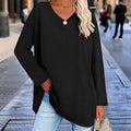Damen Langarmshirt V-Ausschnitt Bequem – Elena