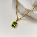 Vintage Edelsteinkette mit Goldbeschichtung – Amara