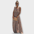 Boho Maxikleid mit V-Ausschnitt und Blumenmuster – Liora