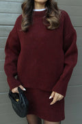 Strickpullover und Rock Set für Damen – Josefine