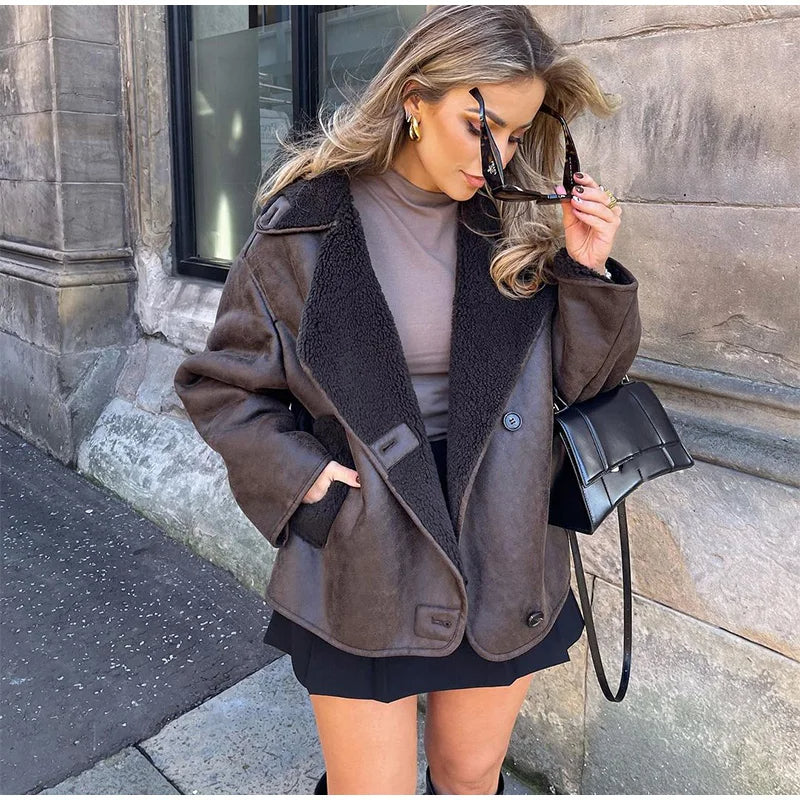 Braune Lederjacke Damen Elegant und Bequem – Camilla