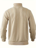 Herren Vintage Pullover Warm Stehkragen mit Reißverschluss - Anton