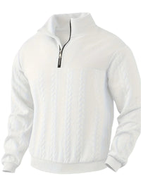Herren Vintage Pullover Warm Stehkragen mit Reißverschluss - Anton