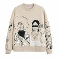 Weit geschnittener Pullover mit Wollmuster - Elise