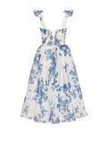Elegantes Midikleid aus Organza mit Korsett & Blumenmuster – Amalia