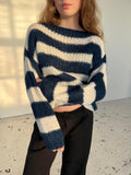 Gestreifter Oversize-Pullover für Damen – Lena