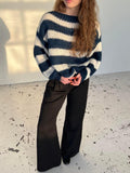 Gestreifter Oversize-Pullover für Damen – Lena