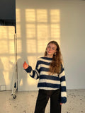 Gestreifter Oversize-Pullover für Damen – Lena