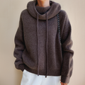 Damen Pullover Merinowolle mit Kapuze Elegant Warm – Clara