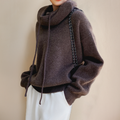 Damen Pullover Merinowolle mit Kapuze Elegant Warm – Clara