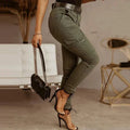 Damen-Cargo-Hose mit Taschen und elastischem Bund – Nora