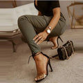 Damen-Cargo-Hose mit Taschen und elastischem Bund – Nora