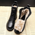 Lederstiefel mit Fleece-Innenfutter für Damen – Angelika