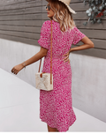 Boho Midi-Kleid mit Knöpfen & Blumenmuster – Elara