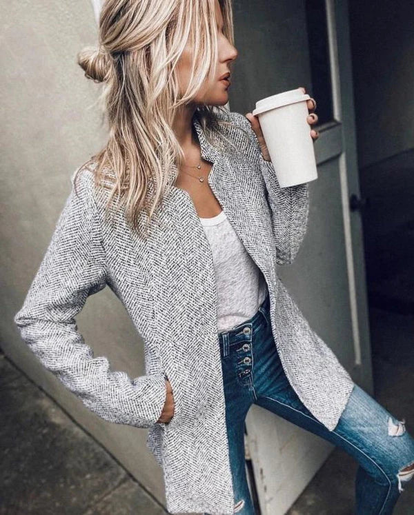 Elegante handgefertigte Blazerjacke mit perfekter Passform – Brunhilda