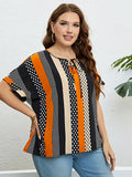 Lässige Plus-Size Bluse mit Polka Dots – Emilia