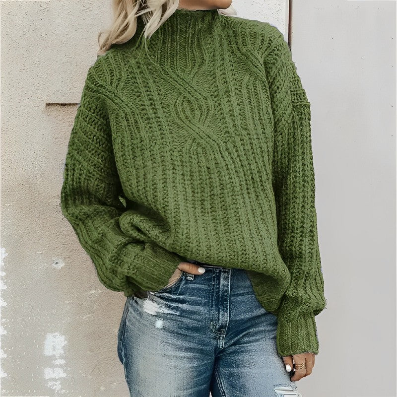 Damen Strickpullover weich locker warm elegant – Harper