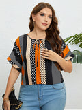 Lässige Plus-Size Bluse mit Polka Dots – Emilia