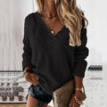 Leichter V-Ausschnitt Strickpullover - Isabelle