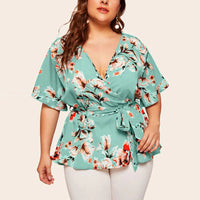 Elegante Chiffon-Bluse mit V-Ausschnitt – Alina