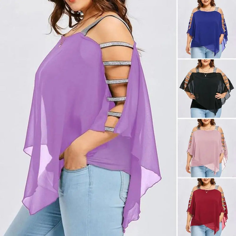 Lässiges Batwing-T-Shirt mit Bootsausschnitt – Amelie