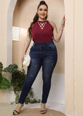 Luftiges Plus-Size Haltertop für den Sommer – Lea
