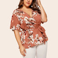 Elegante Chiffon-Bluse mit V-Ausschnitt – Alina