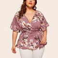 Elegante Chiffon-Bluse mit V-Ausschnitt – Alina
