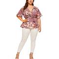 Elegante Chiffon-Bluse mit V-Ausschnitt – Alina