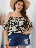 Schulterfreie Bluse mit Blumenmuster – Sofia