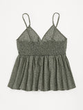Blumiges Camisole-Peplum-Top mit Bindedetail – Emilia