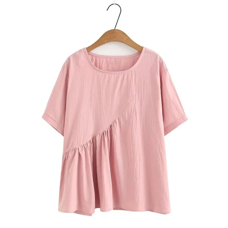 Luftiges Baumwoll-Leinen T-Shirt für den Sommer – Lena